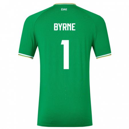 Kandiny Muži Írsko Reece Byrne #1 Zelená Dresy Hazai Csapatmez 24-26 Triĭká