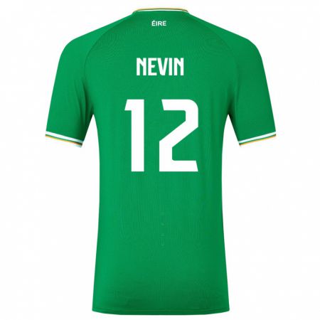 Kandiny Muži Írsko Harry Nevin #12 Zelená Dresy Hazai Csapatmez 24-26 Triĭká