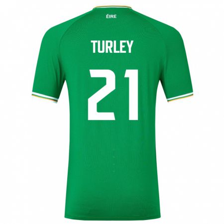 Kandiny Muži Írsko Freddie Turley #21 Zelená Dresy Hazai Csapatmez 24-26 Triĭká