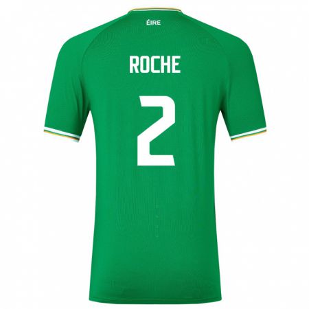 Kandiny Muži Írsko James Roche #2 Zelená Dresy Hazai Csapatmez 24-26 Triĭká