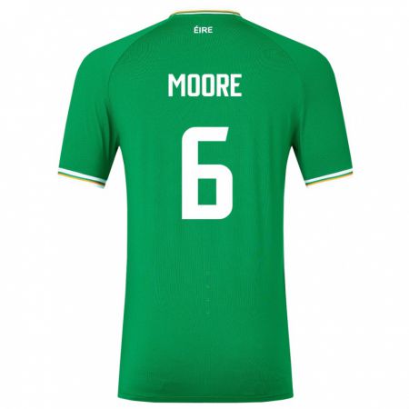Kandiny Muži Írsko Matthew Moore #6 Zelená Dresy Hazai Csapatmez 24-26 Triĭká