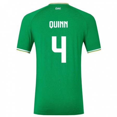 Kandiny Muži Írsko Louise Quinn #4 Zelená Dresy Hazai Csapatmez 24-26 Triĭká