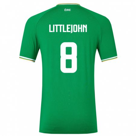 Kandiny Muži Írsko Ruesha Littlejohn #8 Zelená Dresy Hazai Csapatmez 24-26 Triĭká