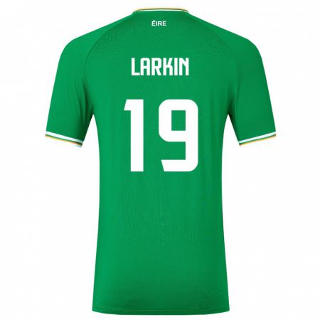Kandiny Muži Írsko Abbie Larkin #19 Zelená Dresy Hazai Csapatmez 24-26 Triĭká