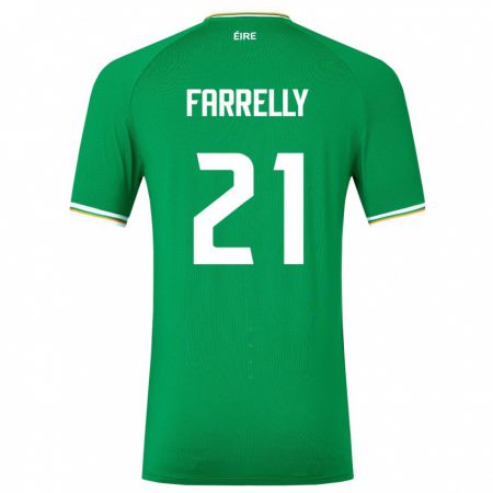 Kandiny Muži Írsko Sinead Farrelly #21 Zelená Dresy Hazai Csapatmez 24-26 Triĭká