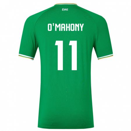 Kandiny Muži Írsko Éabha O'mahony #11 Zelená Dresy Hazai Csapatmez 24-26 Triĭká