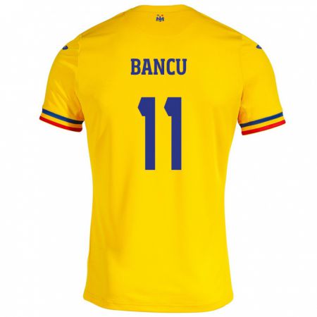 Kandiny Muži Rumunsko Nicuşor Bancu #11 Žltá Dresy Hazai Csapatmez 24-26 Triĭká