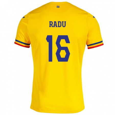 Kandiny Muži Rumunsko Andrei Radu #16 Žltá Dresy Hazai Csapatmez 24-26 Triĭká