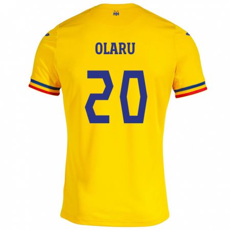 Kandiny Muži Rumunsko Darius Olaru #20 Žltá Dresy Hazai Csapatmez 24-26 Triĭká