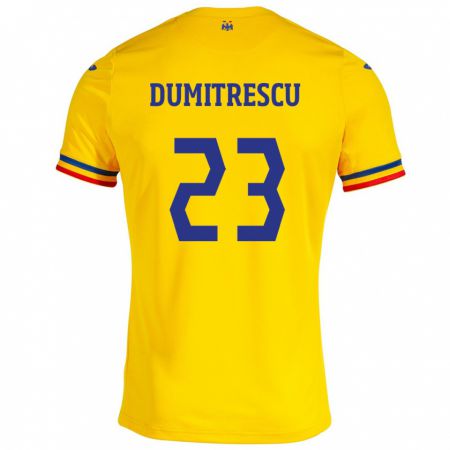 Kandiny Muži Rumunsko Andres Dumitrescu #23 Žltá Dresy Hazai Csapatmez 24-26 Triĭká
