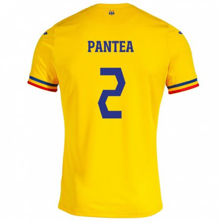 Kandiny Muži Rumunsko Alexandru Pantea #2 Žltá Dresy Hazai Csapatmez 24-26 Triĭká