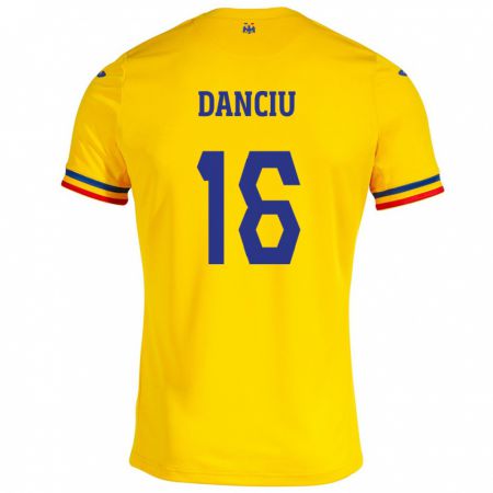 Kandiny Muži Rumunsko Marian Danciu #16 Žltá Dresy Hazai Csapatmez 24-26 Triĭká