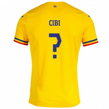Kandiny Muži Rumunsko Fabiano Cibi #0 Žltá Dresy Hazai Csapatmez 24-26 Triĭká