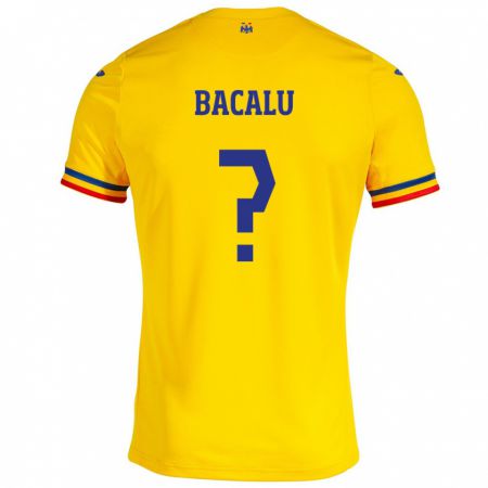 Kandiny Muži Rumunsko Bogdan Bacalu #0 Žltá Dresy Hazai Csapatmez 24-26 Triĭká