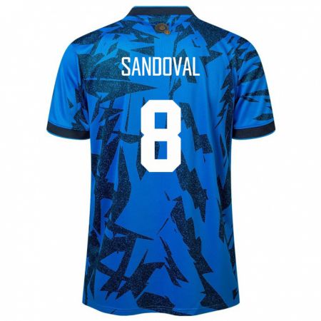 Kandiny Muži Salvádor Emerson Sandoval #8 Modrá Dresy Hazai Csapatmez 24-26 Triĭká