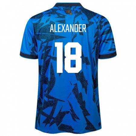 Kandiny Muži Salvádor Alexander Aguilar #18 Modrá Dresy Hazai Csapatmez 24-26 Triĭká