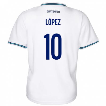Kandiny Muži Guatemala Antonio López #10 Biely Dresy Hazai Csapatmez 24-26 Triĭká
