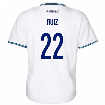 Kandiny Muži Guatemala Kevin Ruiz #22 Biely Dresy Hazai Csapatmez 24-26 Triĭká