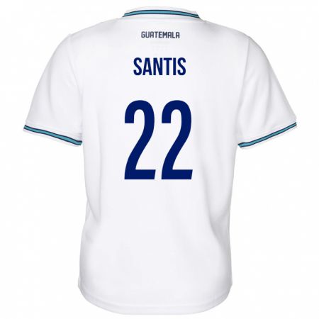 Kandiny Muži Guatemala Diego Santis #22 Biely Dresy Hazai Csapatmez 24-26 Triĭká