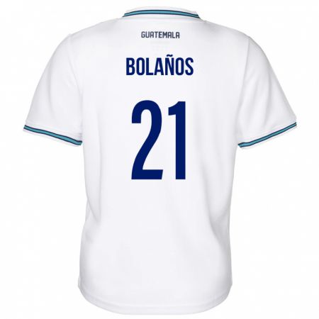 Kandiny Muži Guatemala Diego Bolaños #21 Biely Dresy Hazai Csapatmez 24-26 Triĭká