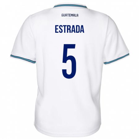 Kandiny Muži Guatemala Elizabeth Estrada #5 Biely Dresy Hazai Csapatmez 24-26 Triĭká