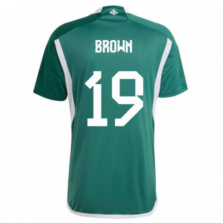 Kandiny Muži Severné Írsko Sean Brown #19 Zelená Dresy Hazai Csapatmez 24-26 Triĭká