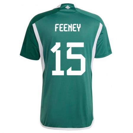 Kandiny Muži Severné Írsko George Feeney #15 Zelená Dresy Hazai Csapatmez 24-26 Triĭká