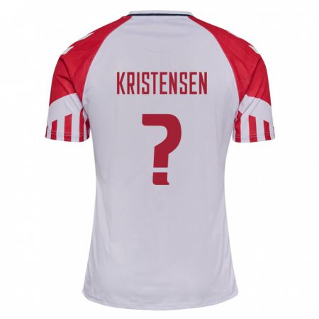Kandiny Muži Dánske Mikkel Kristensen #0 Biely Dresy Idegenbeli Csapatmez 24-26 Triĭká