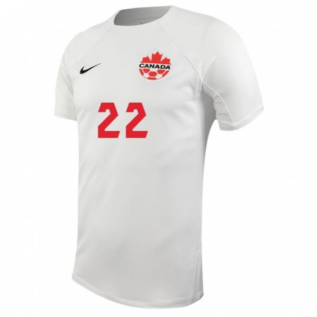 Kandiny Muži Kanadské Richie Laryea #22 Biely Dresy Idegenbeli Csapatmez 24-26 Triĭká