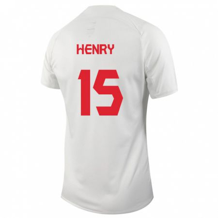 Kandiny Muži Kanadské Doneil Henry #15 Biely Dresy Idegenbeli Csapatmez 24-26 Triĭká