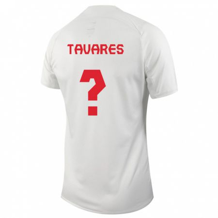 Kandiny Muži Kanadské Hugo Tavares #0 Biely Dresy Idegenbeli Csapatmez 24-26 Triĭká