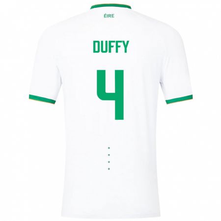 Kandiny Muži Írsko Shane Duffy #4 Biely Dresy Idegenbeli Csapatmez 24-26 Triĭká