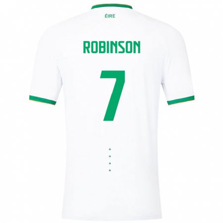 Kandiny Muži Írsko Callum Robinson #7 Biely Dresy Idegenbeli Csapatmez 24-26 Triĭká