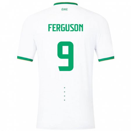 Kandiny Muži Írsko Evan Ferguson #9 Biely Dresy Idegenbeli Csapatmez 24-26 Triĭká