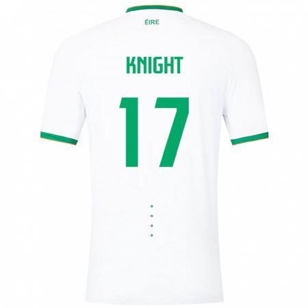 Kandiny Muži Írsko Jason Knight #17 Biely Dresy Idegenbeli Csapatmez 24-26 Triĭká