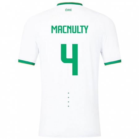 Kandiny Muži Írsko Anselmo García Macnulty #4 Biely Dresy Idegenbeli Csapatmez 24-26 Triĭká