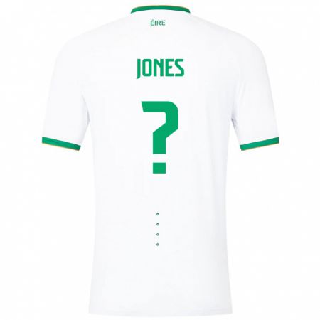 Kandiny Muži Írsko Nico Jones #0 Biely Dresy Idegenbeli Csapatmez 24-26 Triĭká