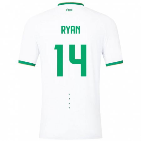 Kandiny Muži Írsko John Ryan #14 Biely Dresy Idegenbeli Csapatmez 24-26 Triĭká