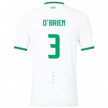 Kandiny Muži Írsko Luke O'brien #3 Biely Dresy Idegenbeli Csapatmez 24-26 Triĭká