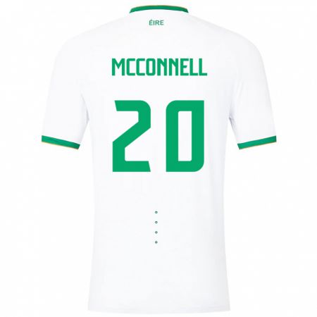 Kandiny Muži Írsko Glenn Mcconnell #20 Biely Dresy Idegenbeli Csapatmez 24-26 Triĭká