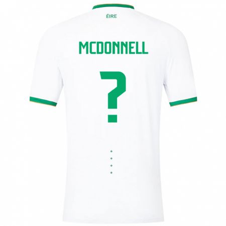 Kandiny Muži Írsko Grady Mcdonnell #0 Biely Dresy Idegenbeli Csapatmez 24-26 Triĭká