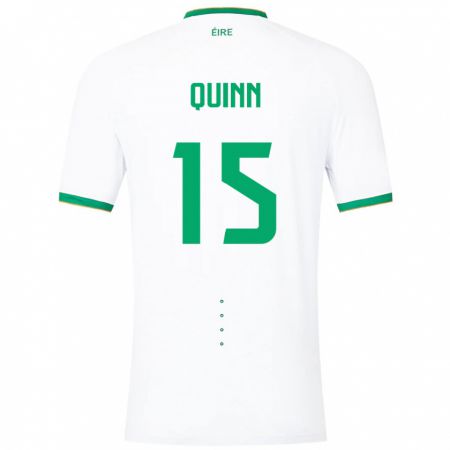 Kandiny Muži Írsko Lucy Quinn #15 Biely Dresy Idegenbeli Csapatmez 24-26 Triĭká