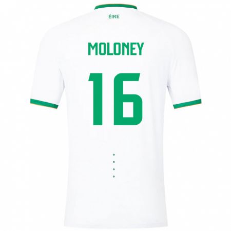Kandiny Muži Írsko Grace Moloney #16 Biely Dresy Idegenbeli Csapatmez 24-26 Triĭká
