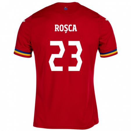 Kandiny Muži Rumunsko Alexandru Roșca #23 Červená Dresy Idegenbeli Csapatmez 24-26 Triĭká