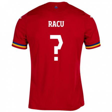 Kandiny Muži Rumunsko Andrei Racu #0 Červená Dresy Idegenbeli Csapatmez 24-26 Triĭká