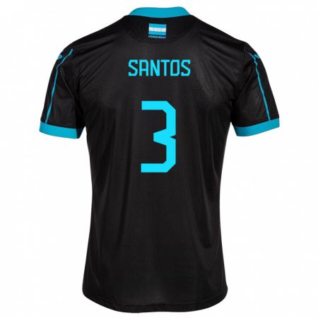Kandiny Muži Honduras Marcelo Santos #3 Čierna Dresy Idegenbeli Csapatmez 24-26 Triĭká