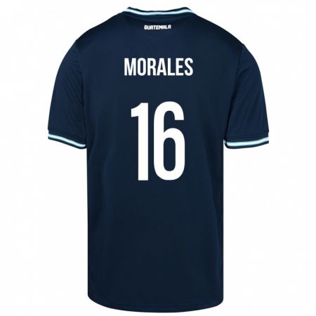 Kandiny Muži Guatemala José Morales #16 Modrá Dresy Idegenbeli Csapatmez 24-26 Triĭká