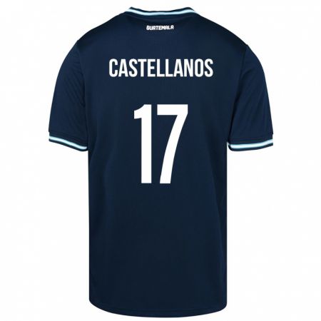 Kandiny Muži Guatemala Óscar Castellanos #17 Modrá Dresy Idegenbeli Csapatmez 24-26 Triĭká