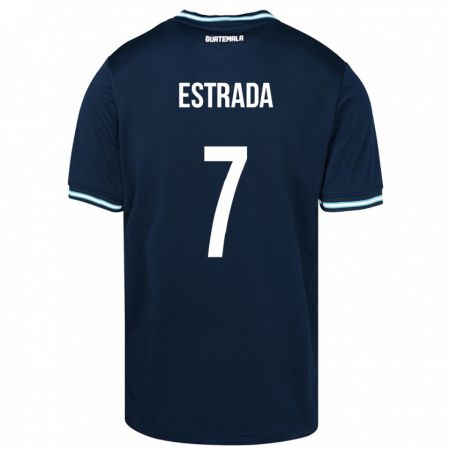 Kandiny Muži Guatemala Javier Estrada #7 Modrá Dresy Idegenbeli Csapatmez 24-26 Triĭká