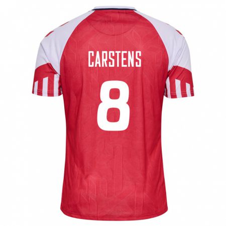 Kandiny Ženy Dánske Signe Carstens #8 Červená Dresy Hazai Csapatmez 24-26 Triĭká